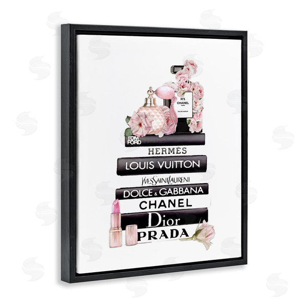 Stupell Industries Ros Ruseva | Chic Pink Cosmetic Fashion Books Wall Art