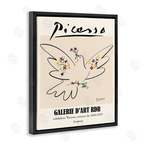 Stupell Industries Ros Ruseva | Classical Abstract Picasso Peace Dove Bird Linework Wall Art