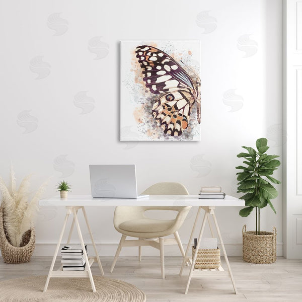 Stupell Industries Ros Ruseva | Close Up Butterfly Patterned Wing Paint Splatter Wall Art