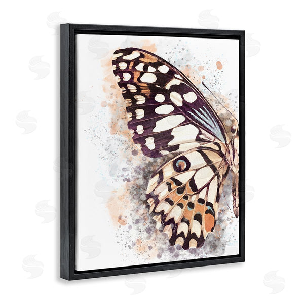 Stupell Industries Ros Ruseva | Close Up Butterfly Patterned Wing Paint Splatter Wall Art