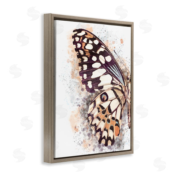 Stupell Industries Ros Ruseva | Close Up Butterfly Patterned Wing Paint Splatter Wall Art
