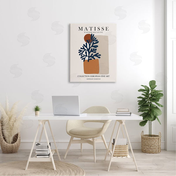 Stupell Industries Ros Ruseva | Contemporary Botanical Leaves Geometric Shapes Pattern Exhibition Wall Art