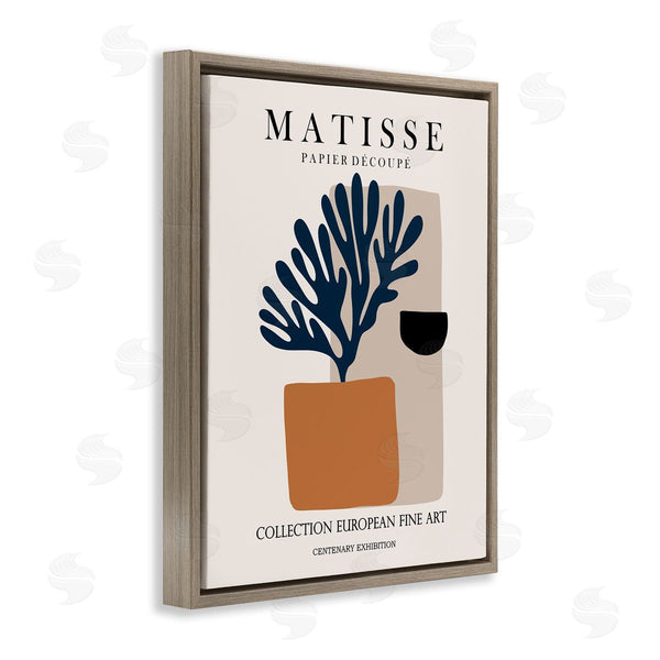 Stupell Industries Ros Ruseva | Geometric Shapes Floral Botanicals Neutral Matisse Design Wall Art