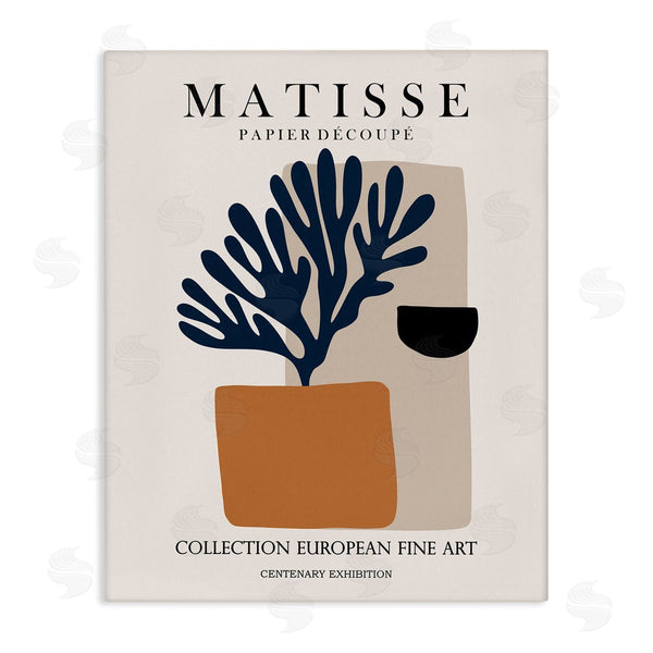 stupell industries Ros Ruseva | Geometric Shapes Floral Botanicals Neutral Matisse Design Wall Art