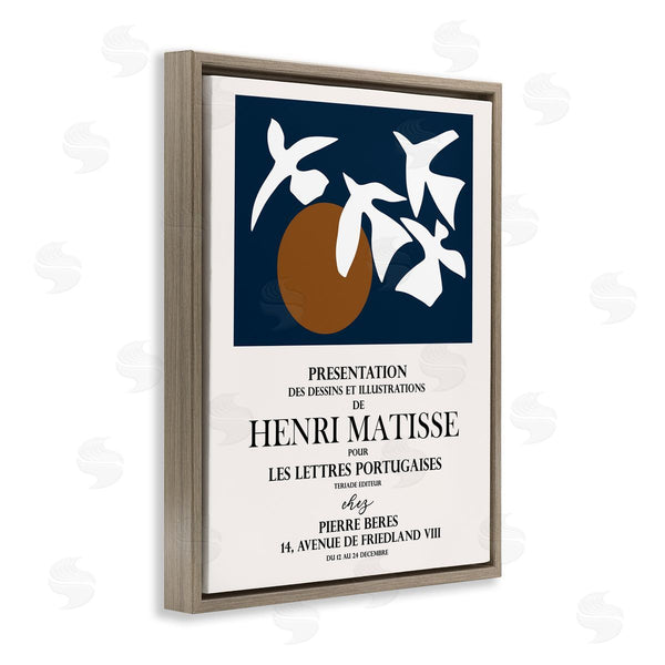 Stupell Industries Ros Ruseva | Historic Matisse Birds Flying Sun Collage Flyer Wall Art