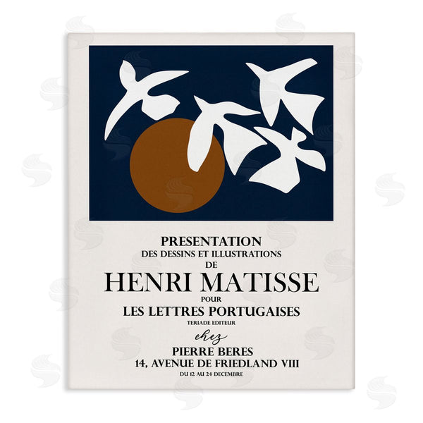 stupell industries Ros Ruseva | Historic Matisse Birds Flying Sun Collage Flyer Wall Art
