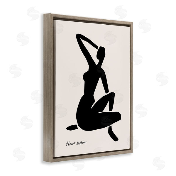 Stupell Industries Ros Ruseva | Historic Matisse Woman Sitting Minimal Silhouette Wall Art