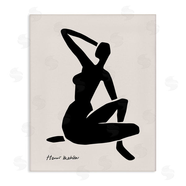 stupell industries Ros Ruseva | Historic Matisse Woman Sitting Minimal Silhouette Wall Art