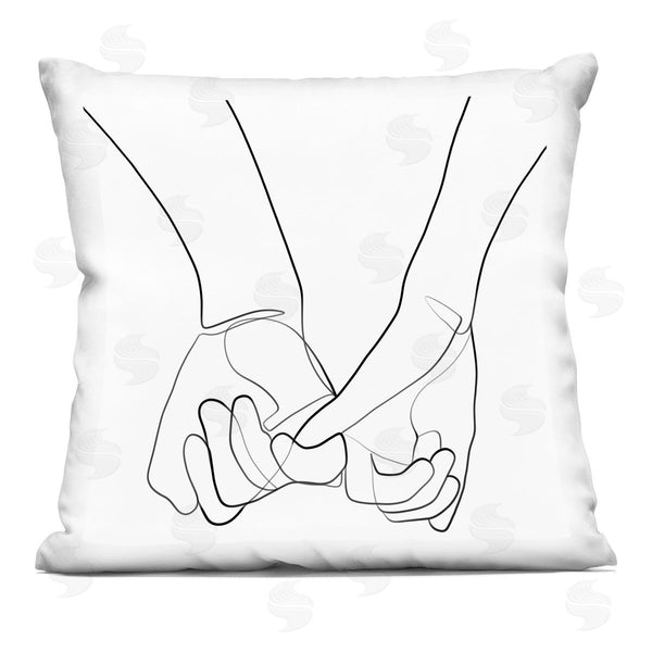 stupell industries Ros Ruseva | Holding Hands Line Drawing Printed Throw Pillow