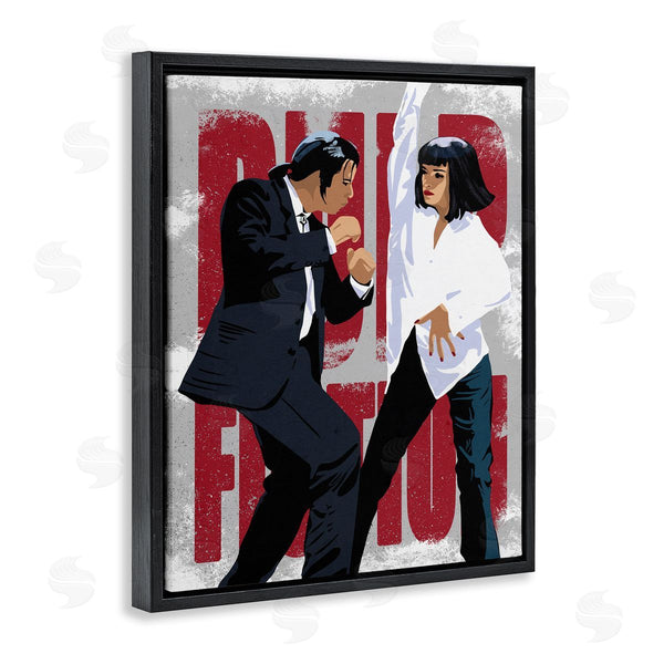 Stupell Industries Ros Ruseva | Iconic Dancing Movie Scene Famous Actors Red Title Wall Art