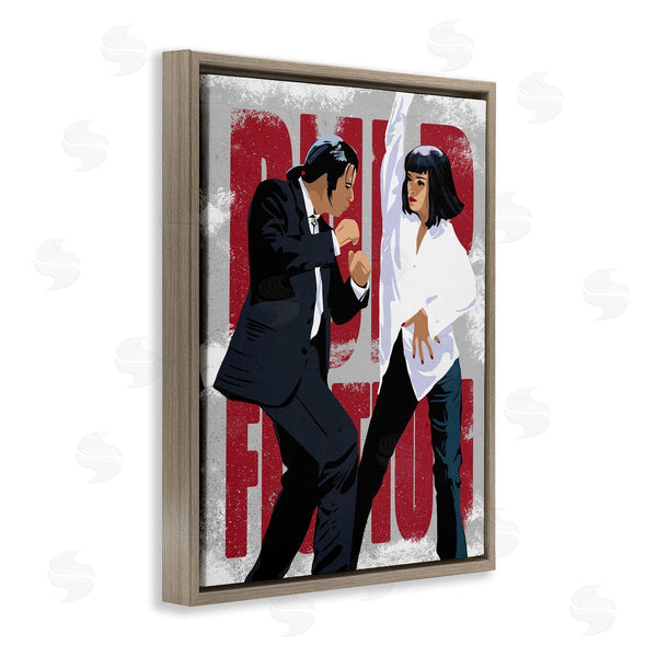 Stupell Industries Ros Ruseva | Iconic Dancing Movie Scene Famous Actors Red Title Wall Art