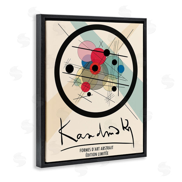 Stupell Industries Ros Ruseva | Kandinsky Traditional Abstract Layered Circles Patchwork Lines Wall Art