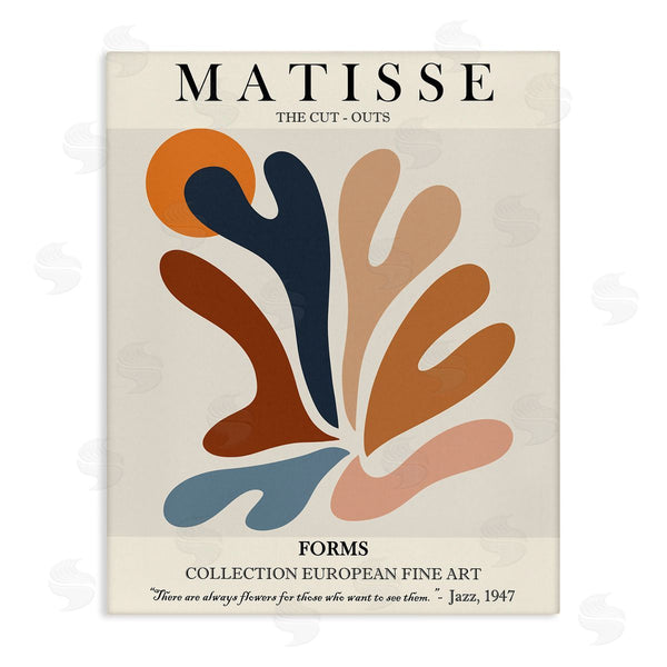 stupell industries Ros Ruseva | Matisse Abstract Cut Out Forms Traditional Painting Wall Art