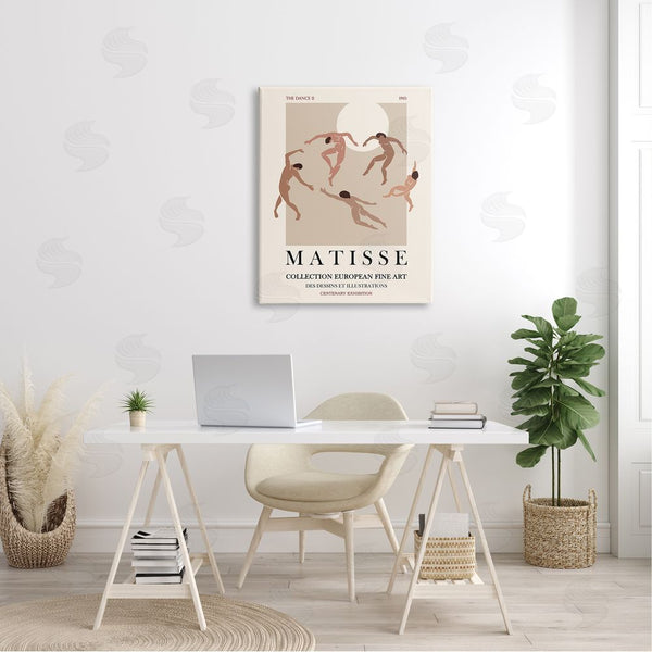 Stupell Industries Ros Ruseva | Matisse Text Dancing People Neutral Tones Flyer Wall Art