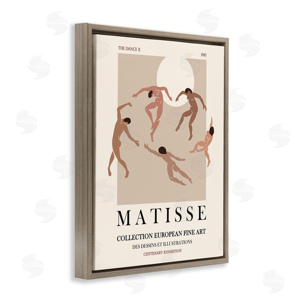 Stupell Industries Ros Ruseva | Matisse Text Dancing People Neutral Tones Flyer Wall Art