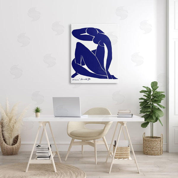 Stupell Industries Ros Ruseva | Minimal Abstract Purple Nude Woman Matisse Artist Wall Art