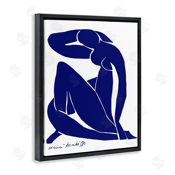 Stupell Industries Ros Ruseva | Minimal Abstract Purple Nude Woman Matisse Artist Wall Art