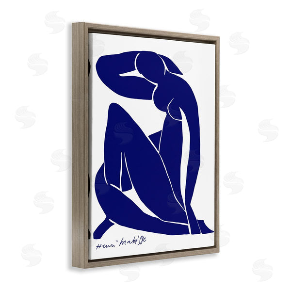 Stupell Industries Ros Ruseva | Minimal Abstract Purple Nude Woman Matisse Artist Wall Art