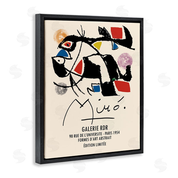Stupell Industries Ros Ruseva | Miro Traditional Abstract Painter Geometric Design Blue Red Wall Art