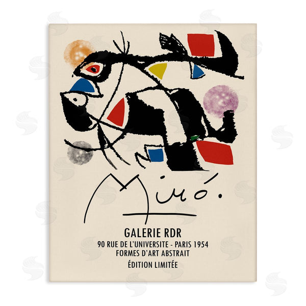 stupell industries Ros Ruseva | Miro Traditional Abstract Painter Geometric Design Blue Red Wall Art