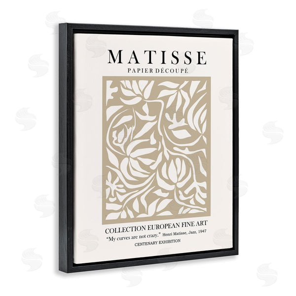 Stupell Industries Ros Ruseva | Neutral Floral Foliage Pattern Historical Exhibition Text Wall Art