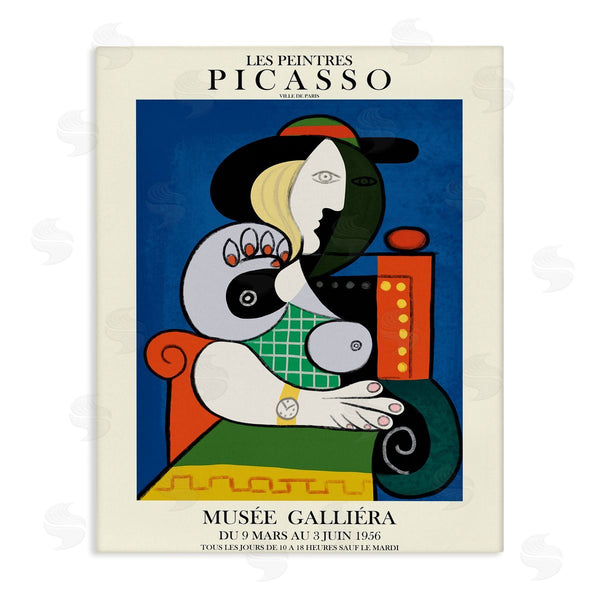 stupell industries Ros Ruseva | Picasso Classical Abstract Artist Red Chair Woman Wall Art