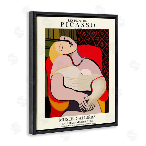 Stupell Industries Ros Ruseva | Picasso Traditional Abstract Painting Dreaming Red Chair Wall Art