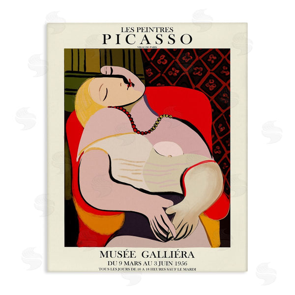 stupell industries Ros Ruseva | Picasso Traditional Abstract Painting Dreaming Red Chair Wall Art