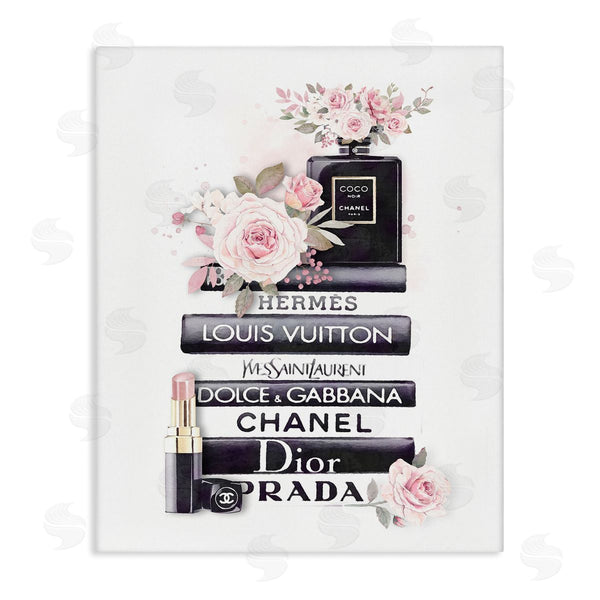 stupell industries Ros Ruseva | Pink Roses Glam Bookstack Wall Art
