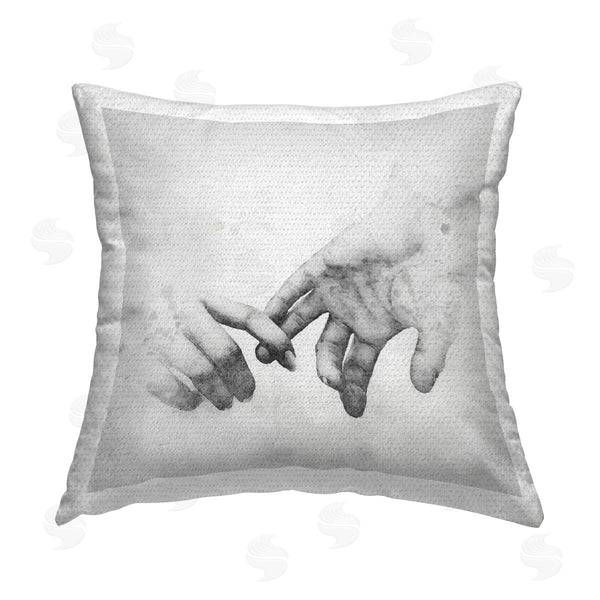 Stupell Industries Ros Ruseva | Romantic Holding Hands Printed Throw Pillow