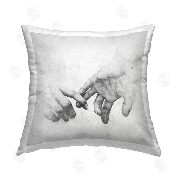 stupell industries Ros Ruseva | Romantic Holding Hands Printed Throw Pillow