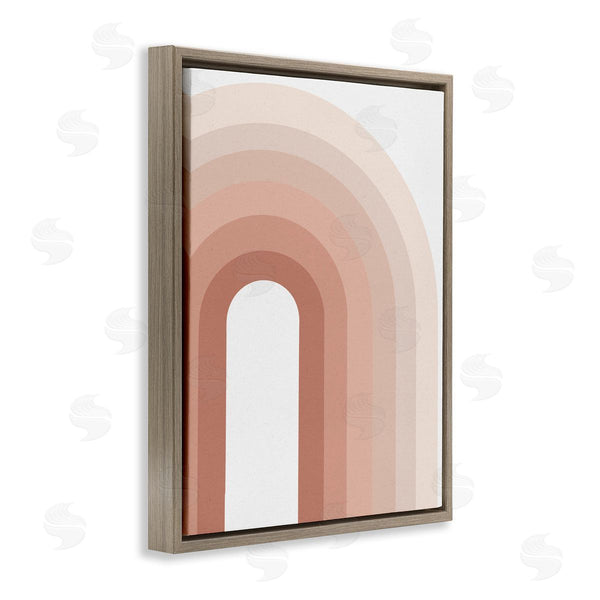 Stupell Industries Ros Ruseva | Rustic Desert Rainbow Geometric Abstraction Terracotta Tones Wall Art