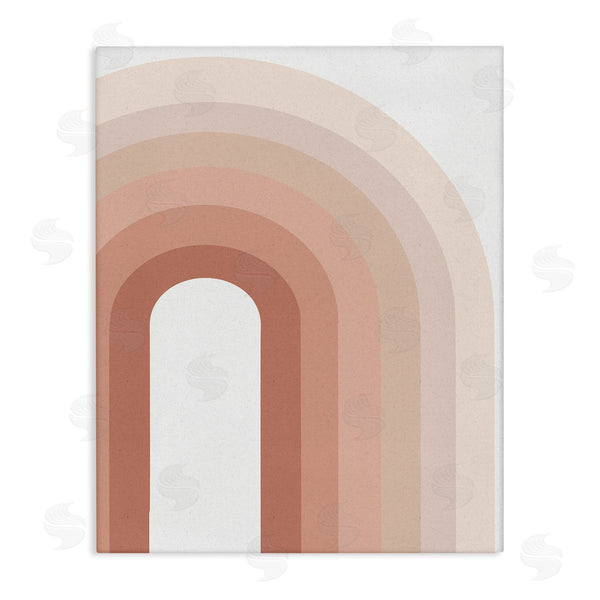 stupell industries Ros Ruseva | Rustic Desert Rainbow Geometric Abstraction Terracotta Tones Wall Art