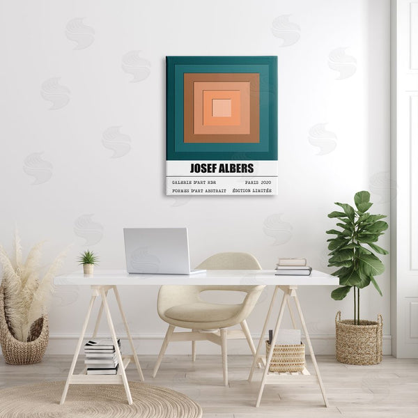 Stupell Industries Ros Ruseva | Traditional Albers Abstraction Layered Geometric Square Forms Wall Art