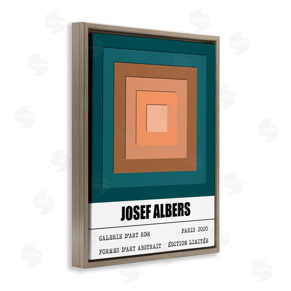 Stupell Industries Ros Ruseva | Traditional Albers Abstraction Layered Geometric Square Forms Wall Art