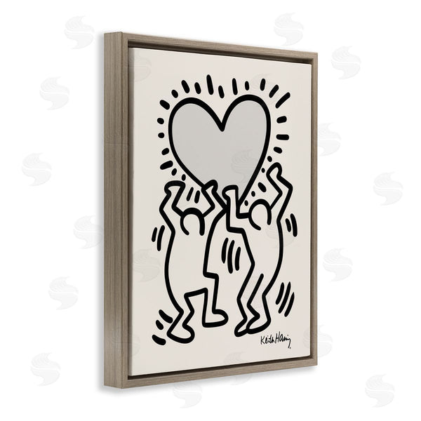 Stupell Industries Ros Ruseva | Two People Holding Heart Outline Pop Style Wall Art