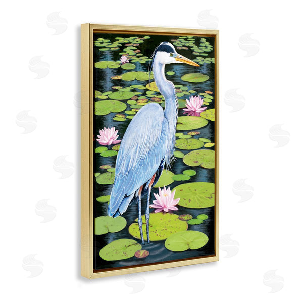 Stupell Industries Rosiland Solomon | Heron Among Pond Lilies