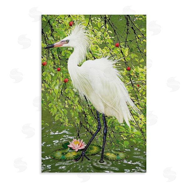 stupell industries Rosiland Solomon | Sophisticated Heron in Pond Shore