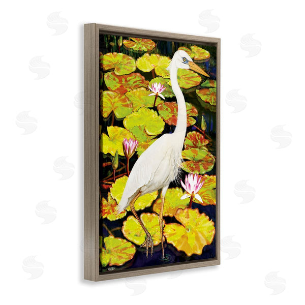 Stupell Industries Rosiland Solomon | Stepping Bird On Lily Pads