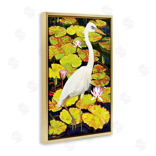 Stupell Industries Rosiland Solomon | Stepping Bird On Lily Pads