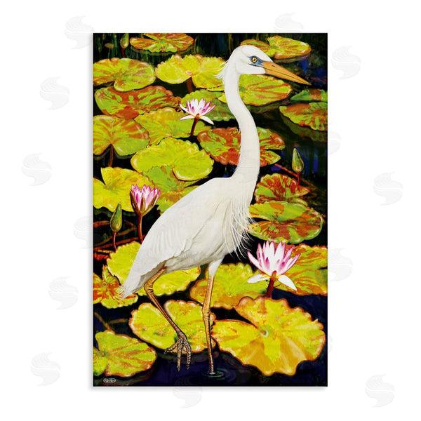 stupell industries Rosiland Solomon | Stepping Bird on Lily Pads