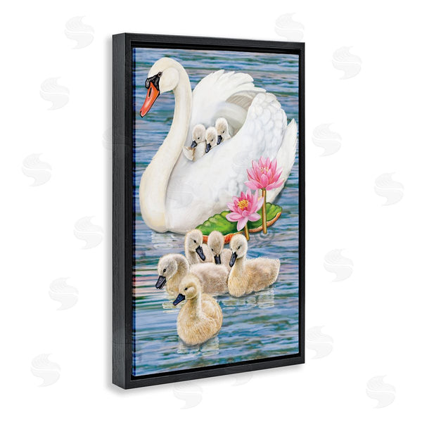 Stupell Industries Rosiland Solomon | Swan Family & Lotus Flowers