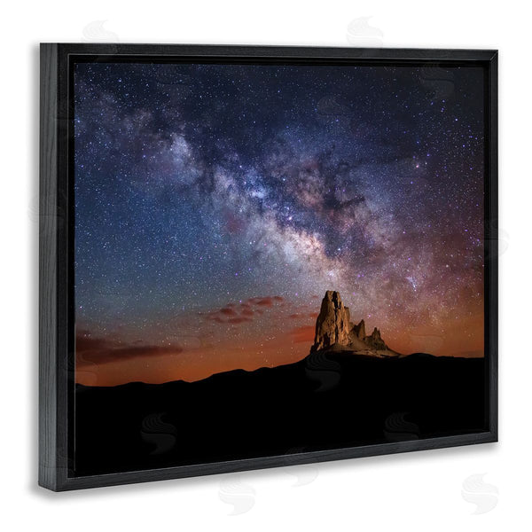 Stupell Industries Royce Bair | Dazzling Starry Sky Milky Way Desert Butte Wall Art