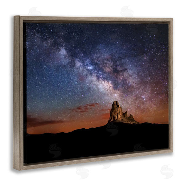 Stupell Industries Royce Bair | Dazzling Starry Sky Milky Way Desert Butte Wall Art