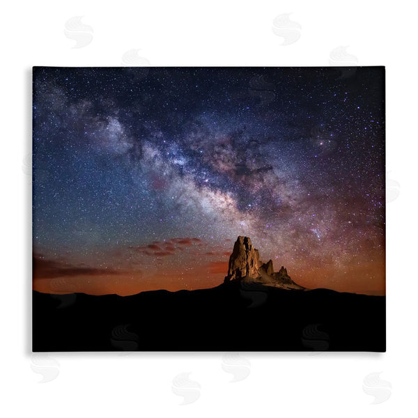 stupell industries Royce Bair | Dazzling Starry Sky Milky Way Desert Butte Wall Art