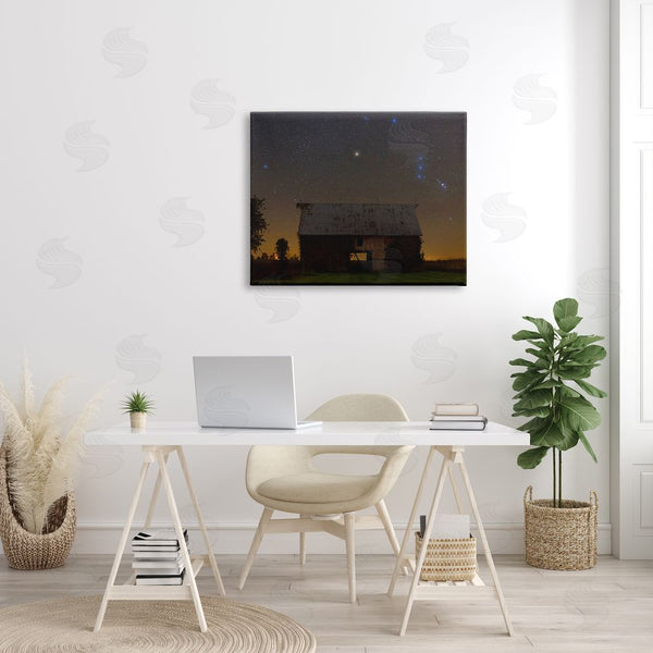 Stupell Industries Royce Bair | Luminous Stars Shining Nighttime Constellations Quiet Cabin Wall Art