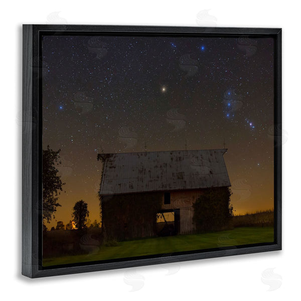 Stupell Industries Royce Bair | Luminous Stars Shining Nighttime Constellations Quiet Cabin Wall Art