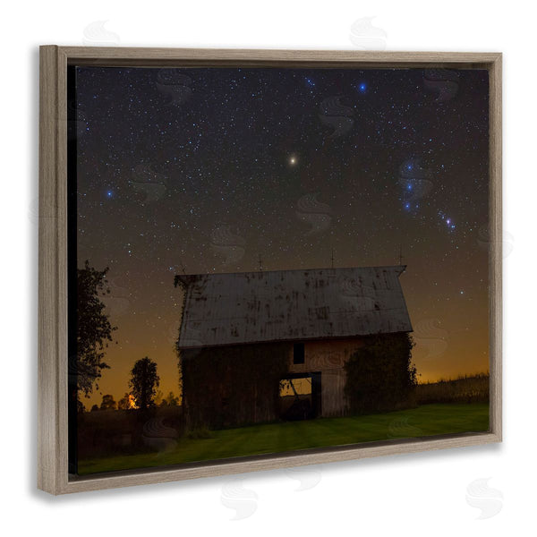 Stupell Industries Royce Bair | Luminous Stars Shining Nighttime Constellations Quiet Cabin Wall Art