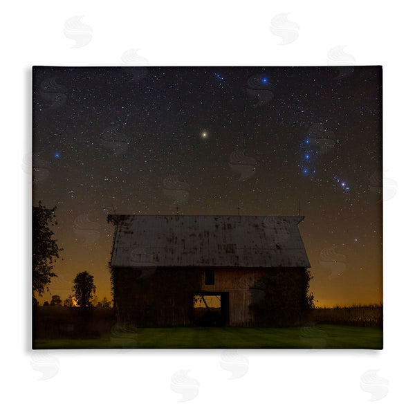 stupell industries Royce Bair | Luminous Stars Shining Nighttime Constellations Quiet Cabin Wall Art