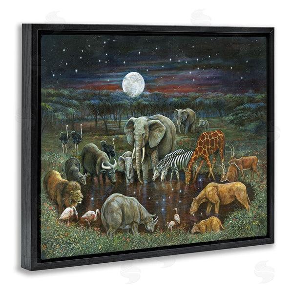 Stupell Industries Ruane Manning | Animal Pairs At Watering Hole